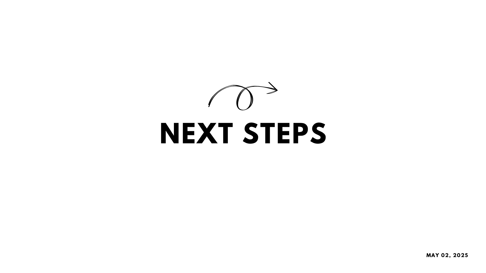 Next steps